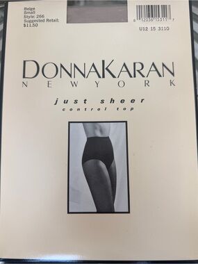 Donna Karan New York Just Sheer Control Top Briefs - Beige Size Small